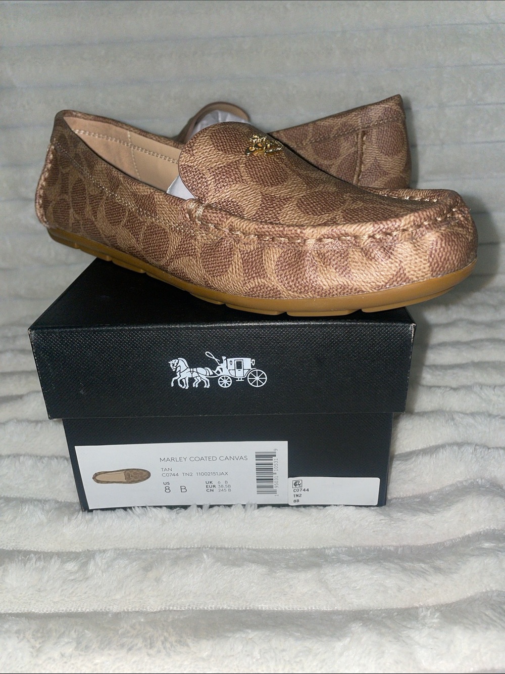 NIB Coach Marley Coates Canvas Loafers - Picture 5 of 7